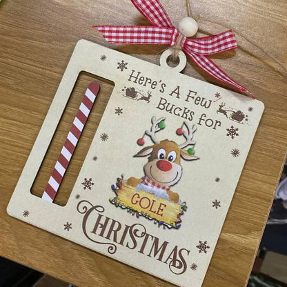 Custom Cute Money Holder Christmas Ornament 2025