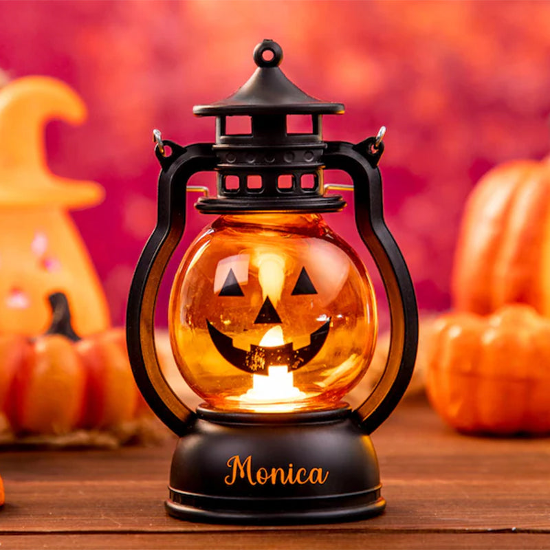 Personalized Halloween Pumpkin Lanterns, Kids Halloween Light