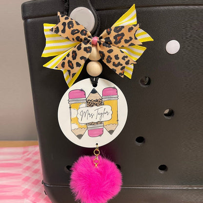 Personalized Teacher Bag Charm/Teacher Gift