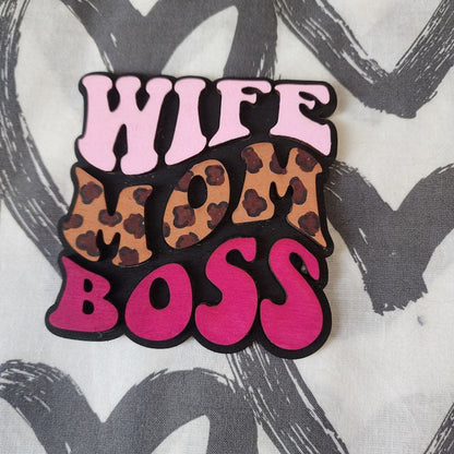Bag Wife Mom Boss Charm, Overstimulated Moms Club Charm