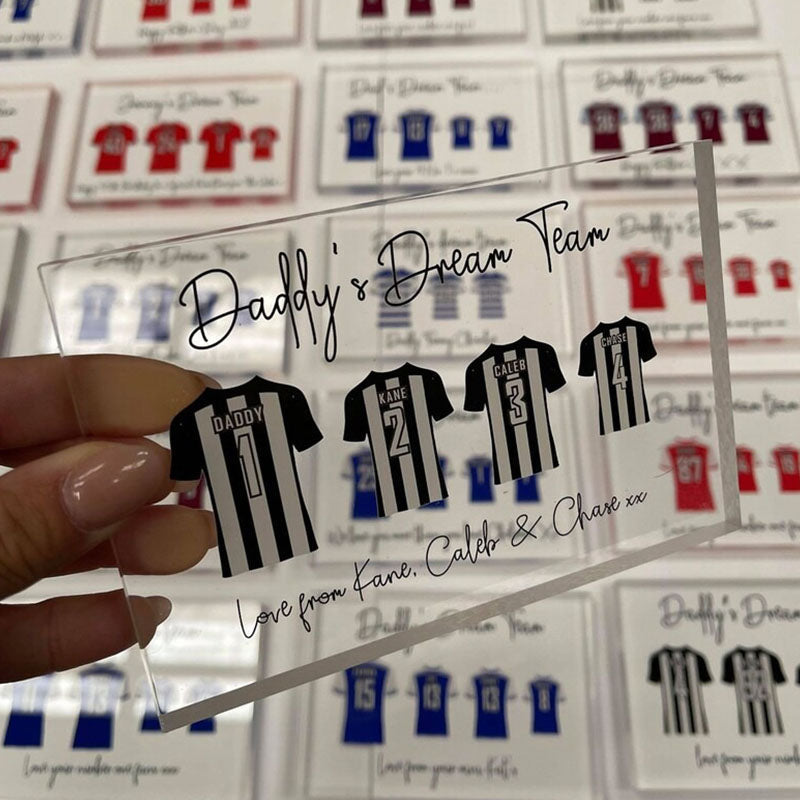 Personalised Football Shirt Acrylic Block Football Gift