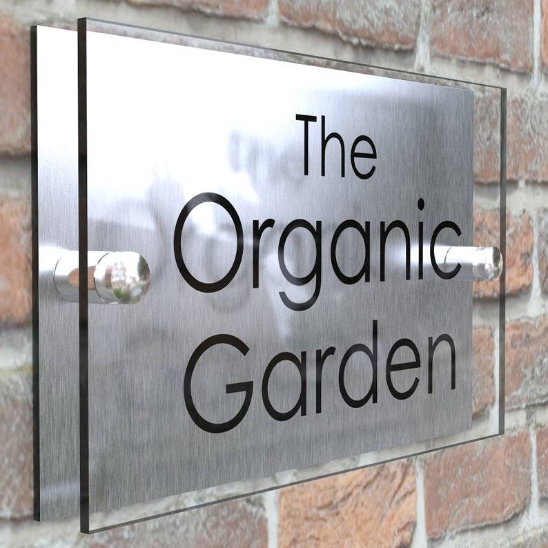 Contemporary Property Number Door Sign Plaque