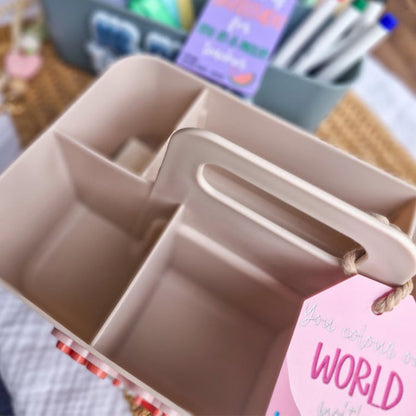 Personalised Teacher Fuel Caddy, Custom Desk Organiser