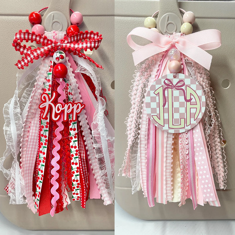 Custom FULL Ribbon Bag Tassel | Bogg Bag Tassels | Sports Ribbon Tassel