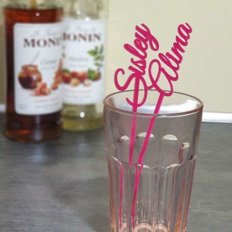 Drink stirrers gold Drink wedding stirrers Personalized swizzle sticks Name stirrers