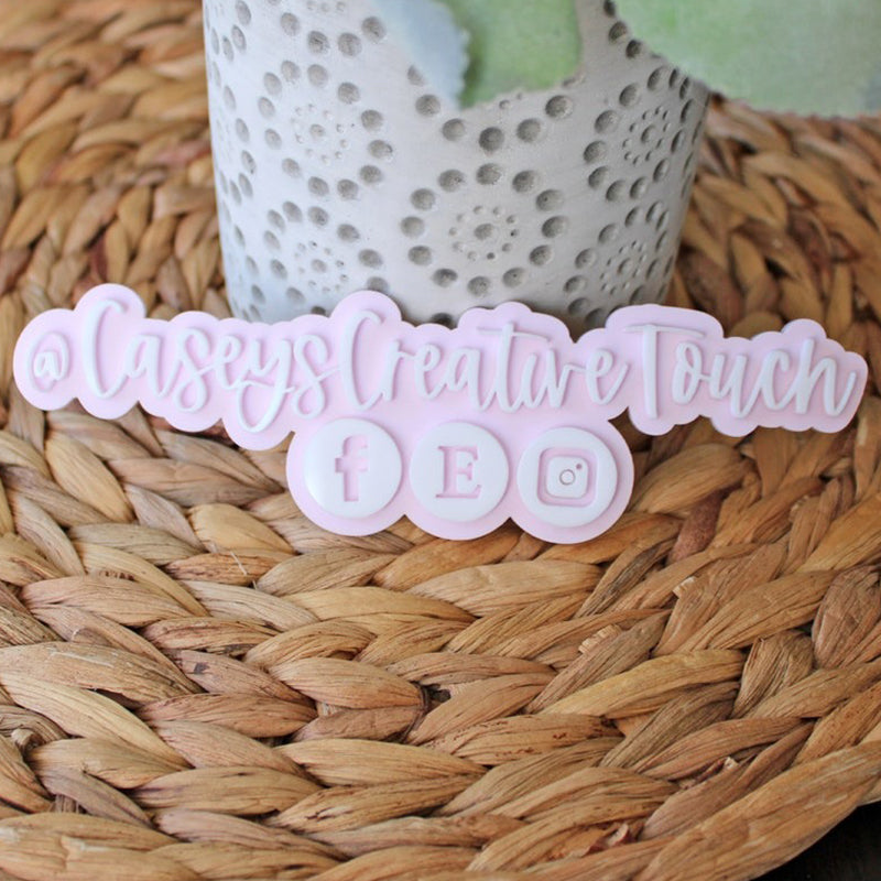 Acrylic Social Media Sign, Hashtag, Username, Photo Prop