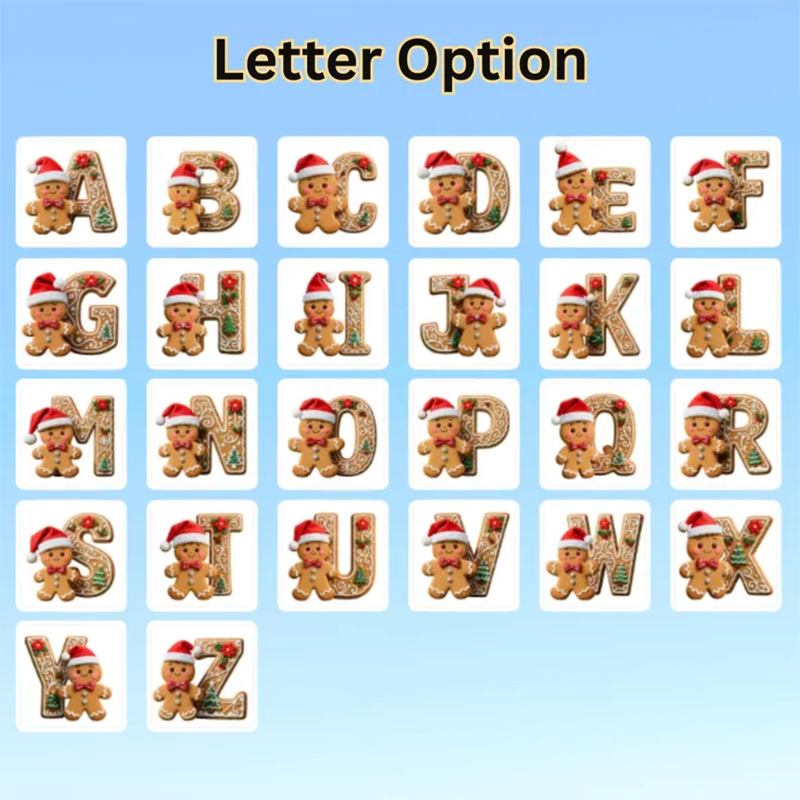 Personalized Alphabet Letters Christmas Ornament