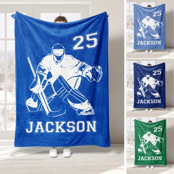 Personalized Hockey Blanket