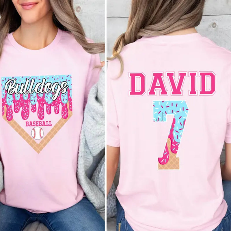 Custom Baseball Drip Mama Shirt,Team Mom T Shirt with Kid Name number