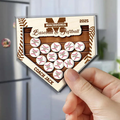 Personalized Baseball Coach Christmas Gift, Custom Softball Coach Gift