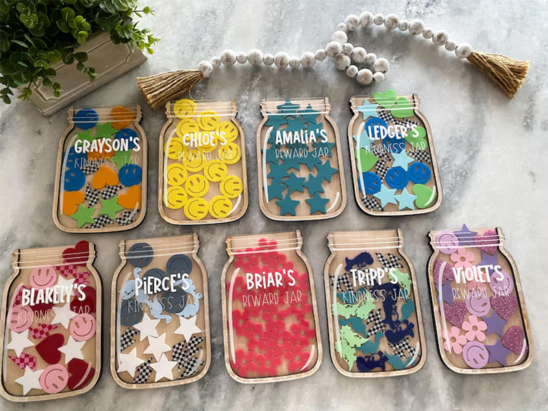 Kindness Jar Set | Reward Jar Set | Personalized Jar with Tokens