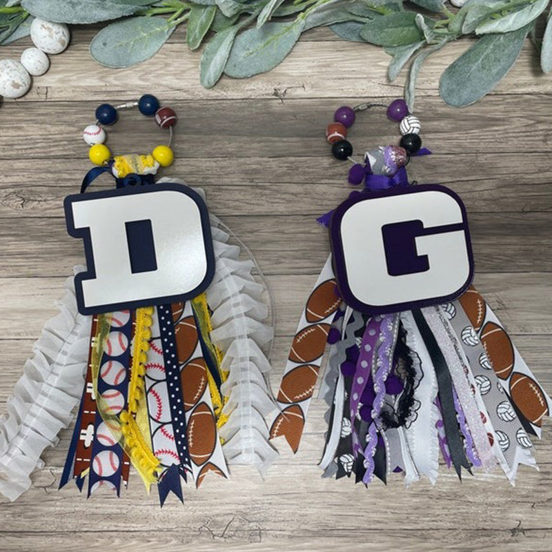 Cheer bogg bag tag, Cheerleader Tassel Charm Sport Duffle bag