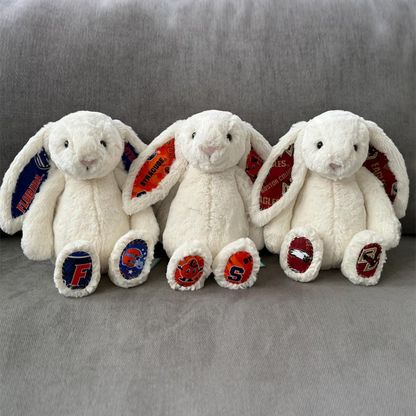 Custom College Bunny - Cream - College Acceptance Gift