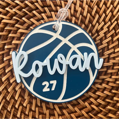 Personalized Name Tag Personalized Baseball Swimming Lacrosse Volleyball Hockey Soccer Dance Cheer Pom Tennis Football Hockey Track Pickleball Basketball Bag Tag
