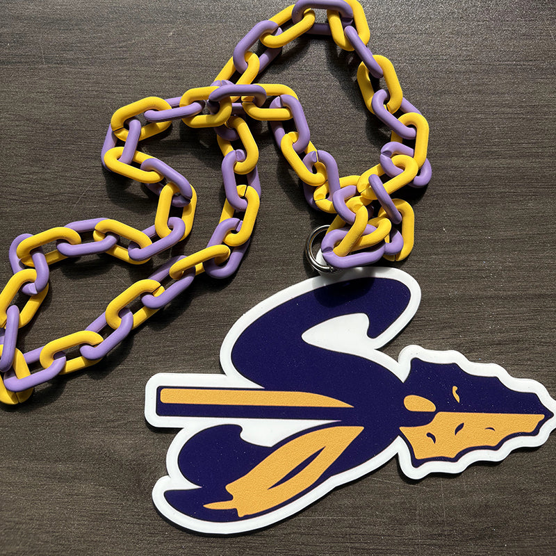Any Logo Custom Sports Turnover Chain, Oversized Medallion, Team mascot