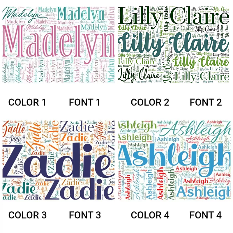 Personalized Soft Flannel Name Family Blanket