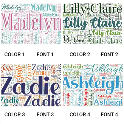 Personalized Soft Flannel Name Family Blanket