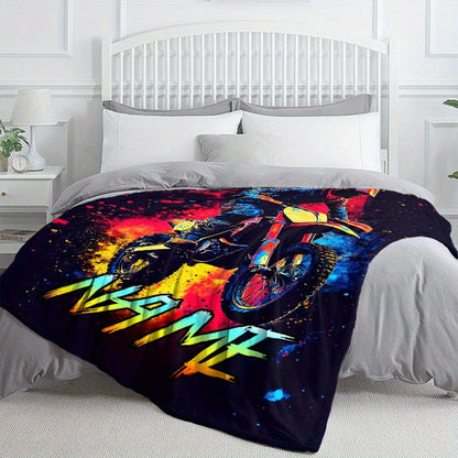 Custom Name Motorcycle Lovers Flannel Blanket