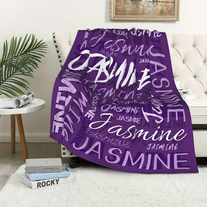 Personalized Custom Name Blanket - Soft Flannel Throw