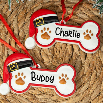 Custom Dog Paw Ornament,Personalized Pet Bone Xmas Decoration