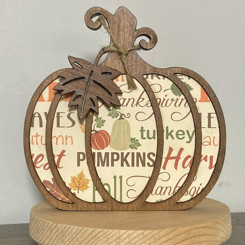 Wood Pumpkins for Fall Decor – Patterned Wooden Pumpkins