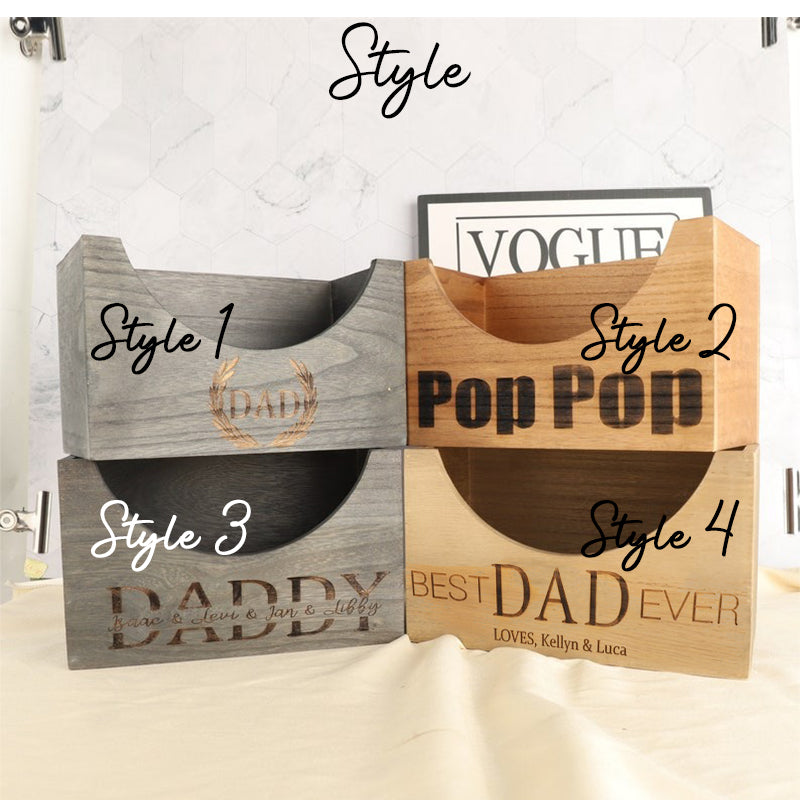 Custom Wooden Hat Holder For Fathers Day Gift,Best Dad Ever Wood Hat Box