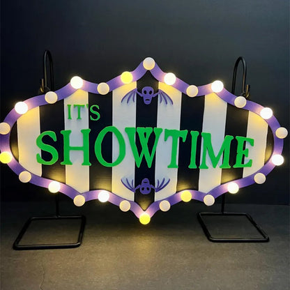 Halloween Door Hanger: 'It's Showtime' Decor
