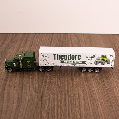 Personalized Toy Truck for Boys, Customized name on the side of the truck