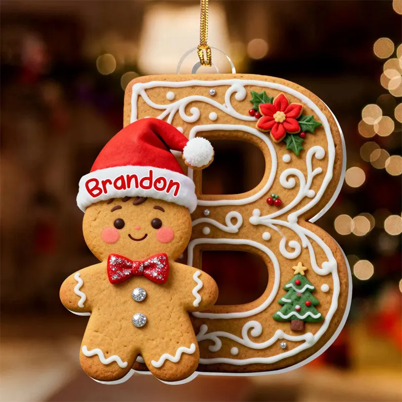 Personalized Alphabet Letters Christmas Ornament
