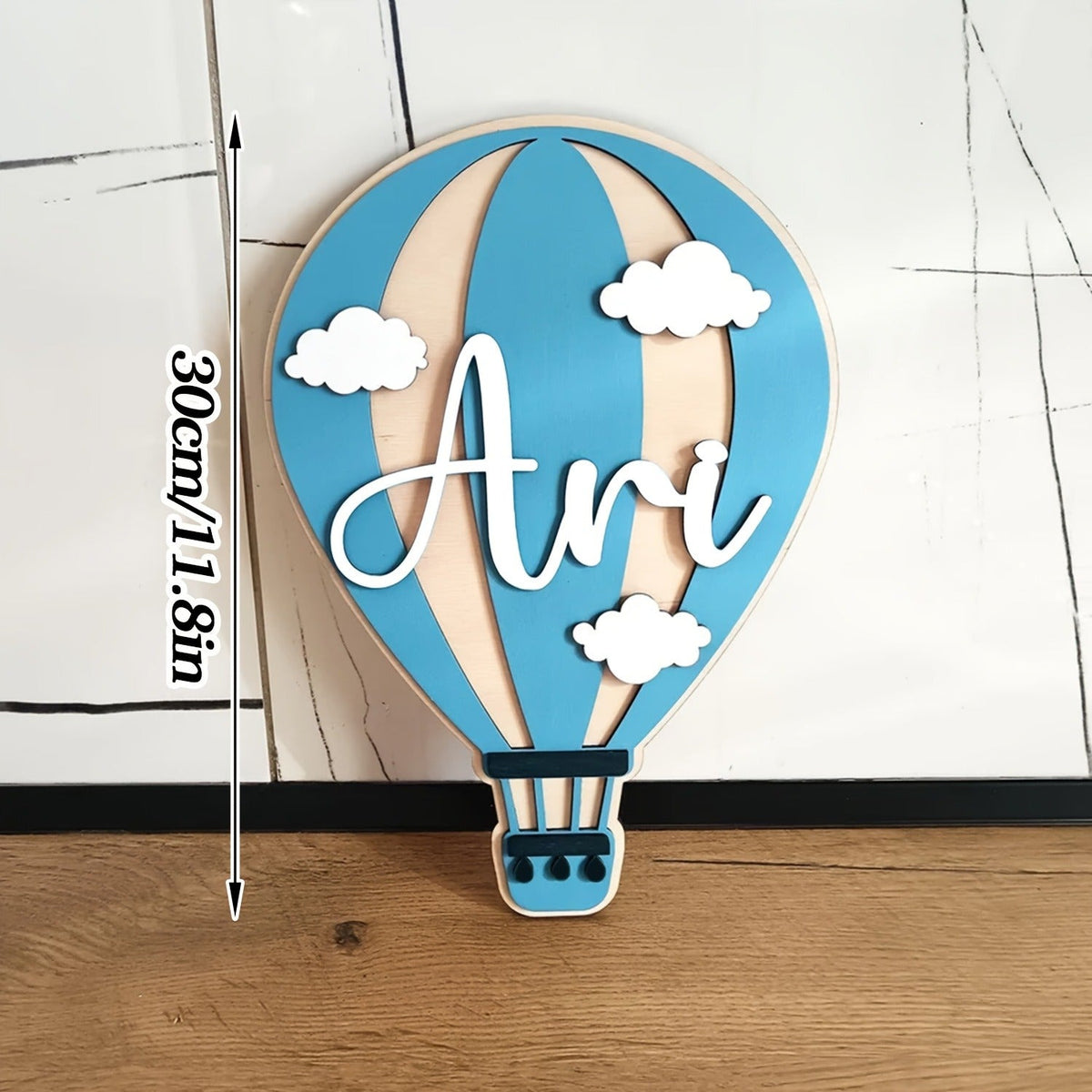 Personalized Hot Air Balloon Nameplate Hot Air Balloon Custom Sign