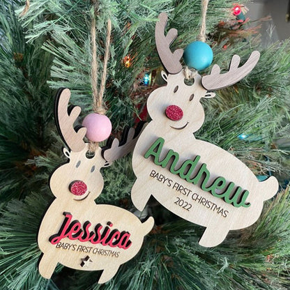 Baby’s First Christmas Ornament 2023|Reindeer Ornament