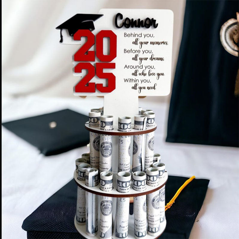 Personalized graduation money holder , graduation money tree gifts for her