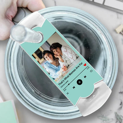 Custom Photo Tumbler Name Plate, Personalized Music Stanley Name Tag with Photo
