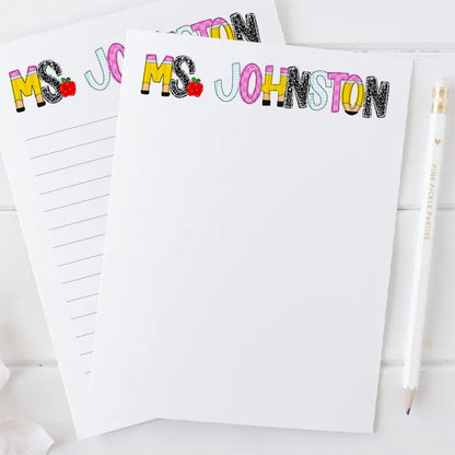 Personalized Teacher Notepad | Gifts for Teacher