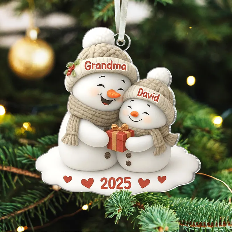 Personalized Grandma Acrylic Ornament