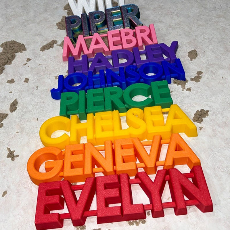 Personalized Sand Mold • Custom Name in Any Color