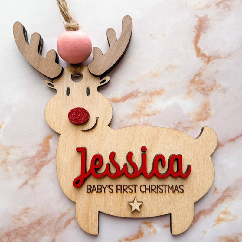 Baby’s First Christmas Ornament 2023|Reindeer Ornament