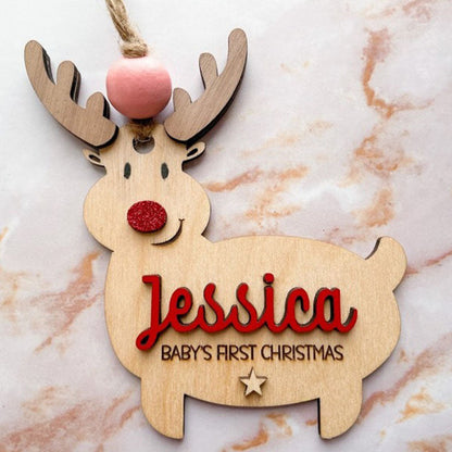 Baby’s First Christmas Ornament 2023|Reindeer Ornament