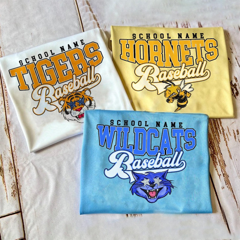 Custom Mascot Shirt, Baseball Mascot Custom Shirt, School Mascot Spirit Shirt