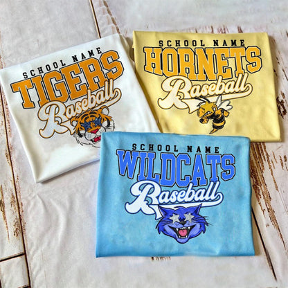 Custom Mascot Shirt, Baseball Mascot Custom Shirt, School Mascot Spirit Shirt