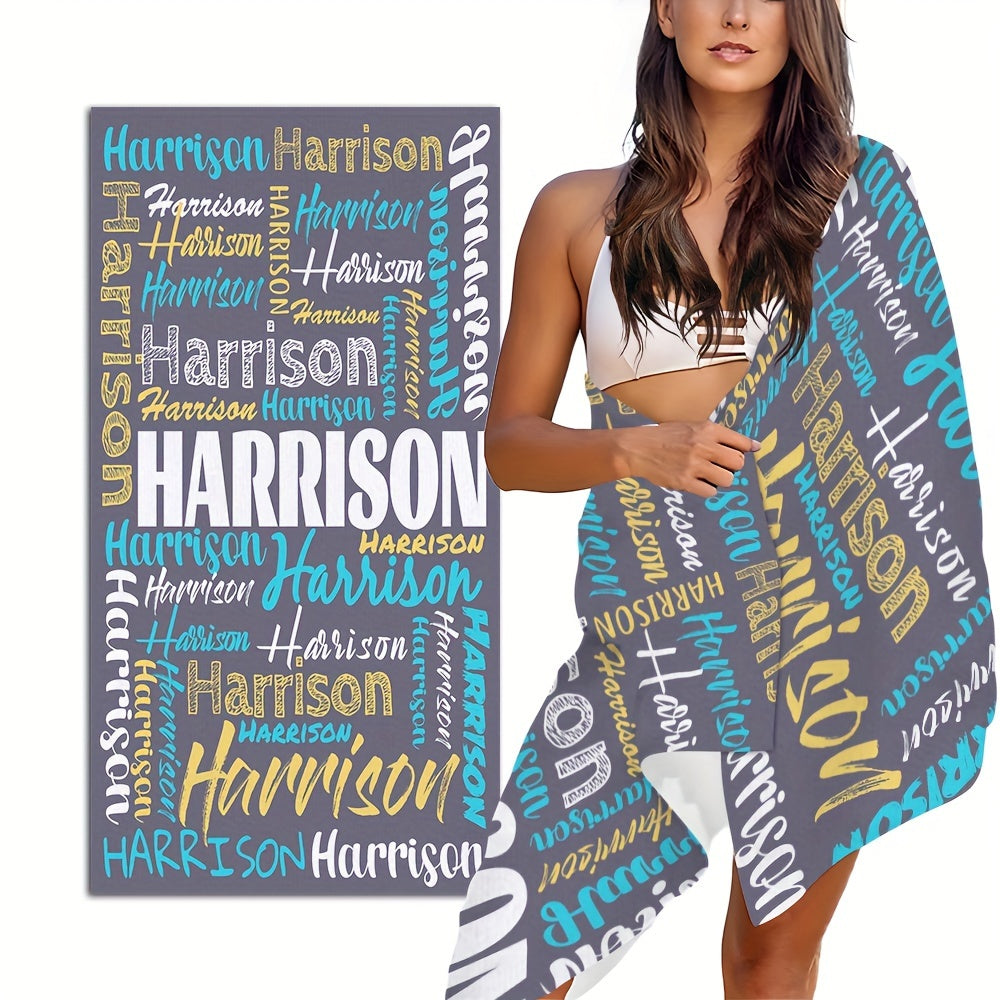 Customizable Beach Towel,  Super Absorbent Polyester 100%