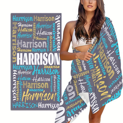 Customizable Beach Towel,  Super Absorbent Polyester 100%