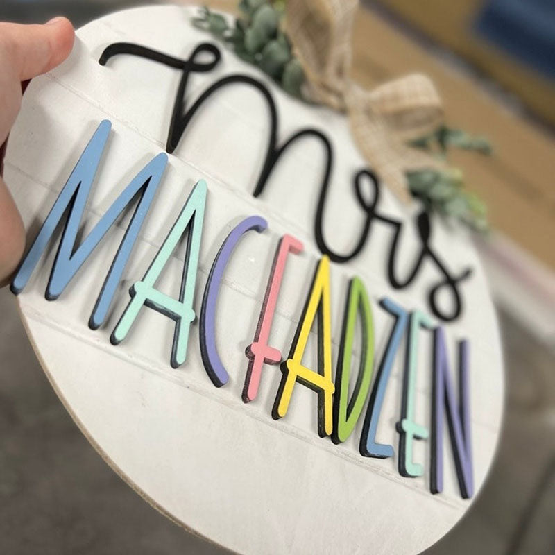 3D cut name sign classroom decor- Teacher Gift