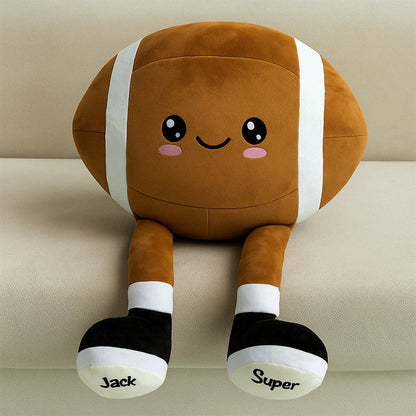Velvet Plush Volleyball Softball Soccer Football Pillow with Legs
