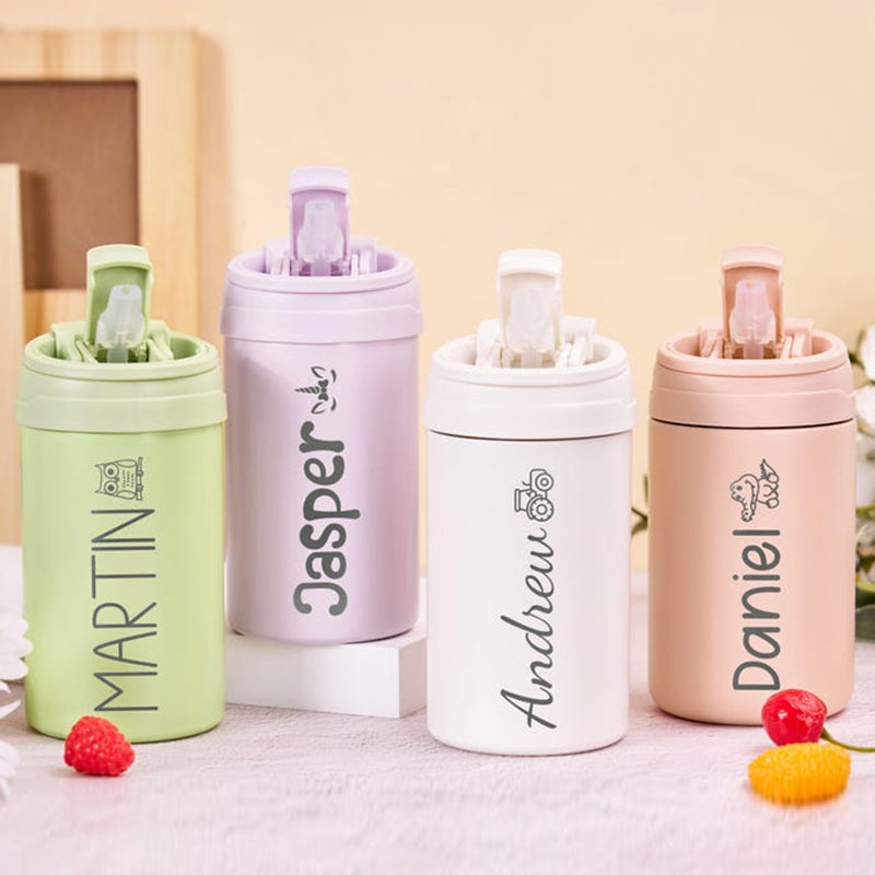 Personalized Water Bottles First Birthday Gifts for Kids Toddlers, Kids Tumbler Custom Name Cup