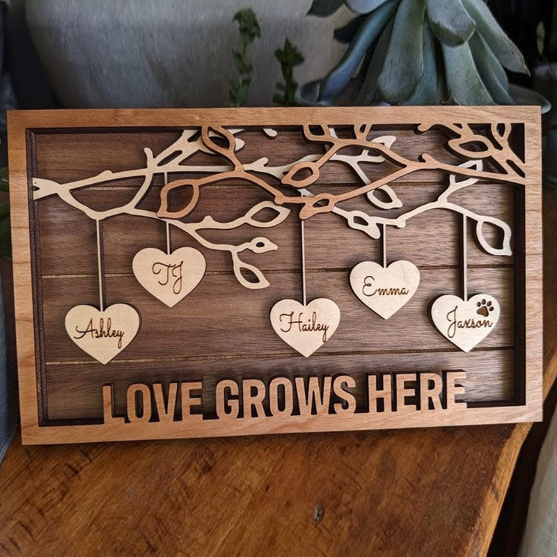 Personalized Wooden Sign Couples Custom Wood Sign Personalized Wooden Family Tree Sign