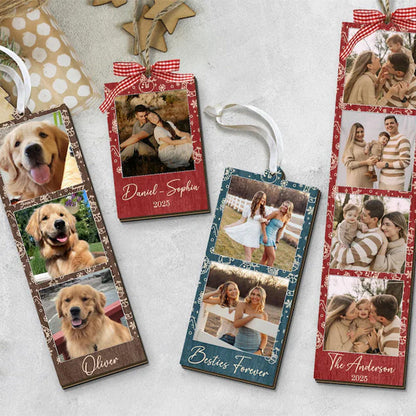 Custom Photo Strip Christmas Ornament: Personalized Family Keepsake