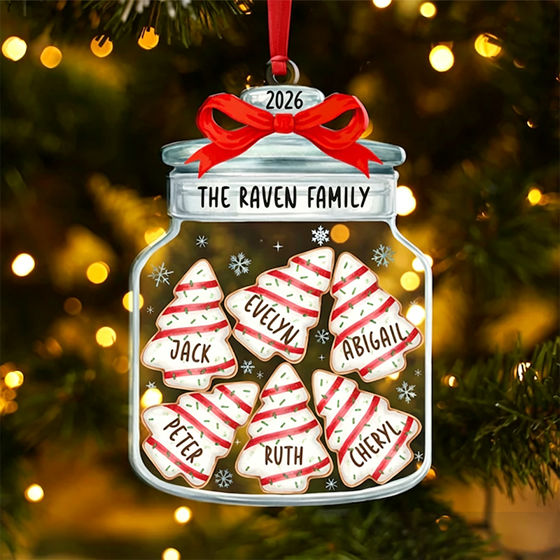 Christmas Ornaments, Personalized Family Name Christmas Ornaments