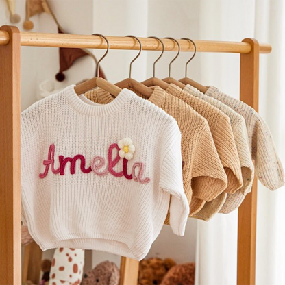 Personalized Sweater - Custom Embroidered Baby Sweater