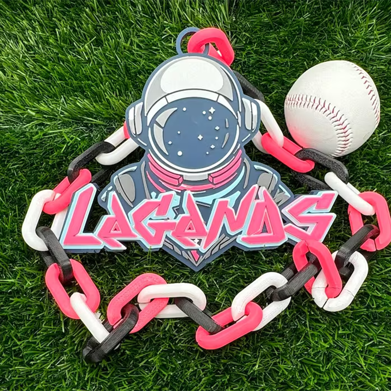 Custom Sports Turnover Chain, Oversized Medallion, Team mascot, Custom Colors